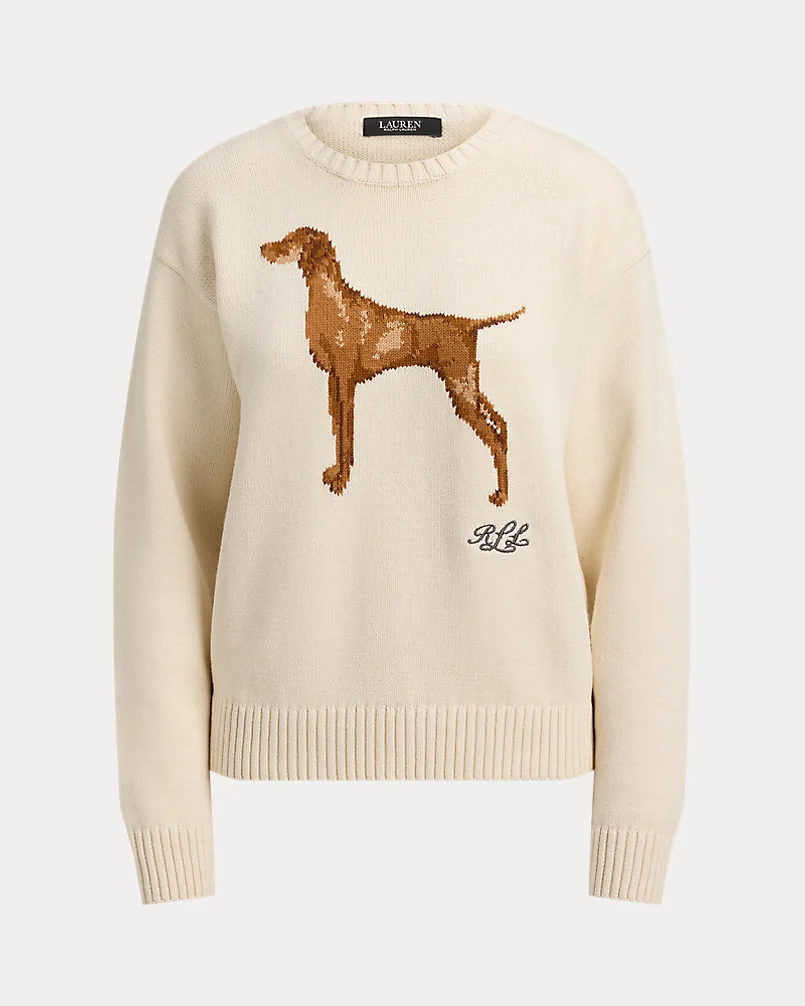 Свитер с интарсией собаки из хлопка Ralph Lauren — 2