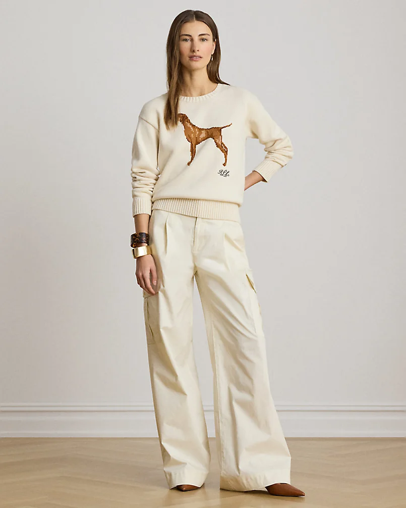 Свитер с интарсией собаки из хлопка Ralph Lauren — 6