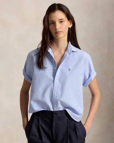 Оксфордская рубашка с коротким рукавом Ralph Lauren