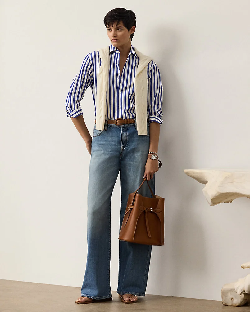 Рубашка Capri в полоску свободного кроя Ralph Lauren — 3