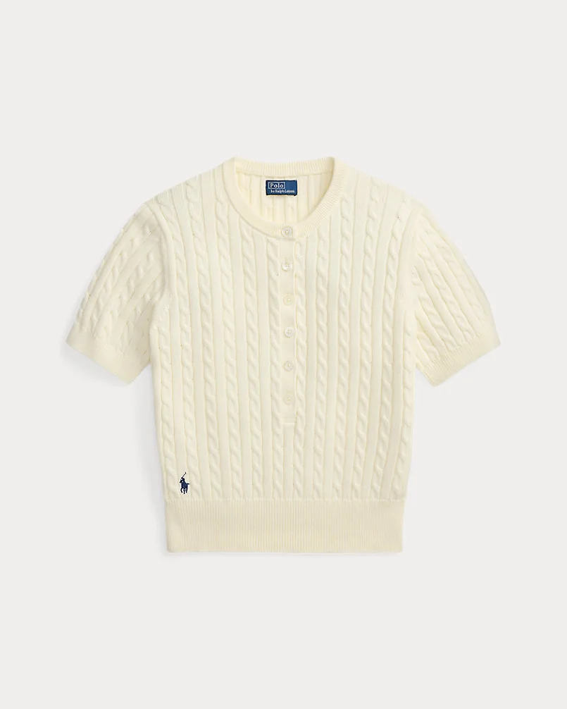 Свитер-хенли с коротким рукавом мини-косами Ralph Lauren — 2
