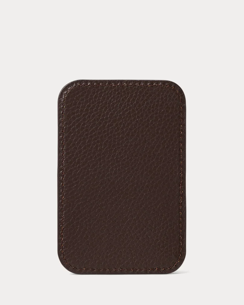 Кожаный картхолдер Ralph Lauren с MagSafe коричневый — 2