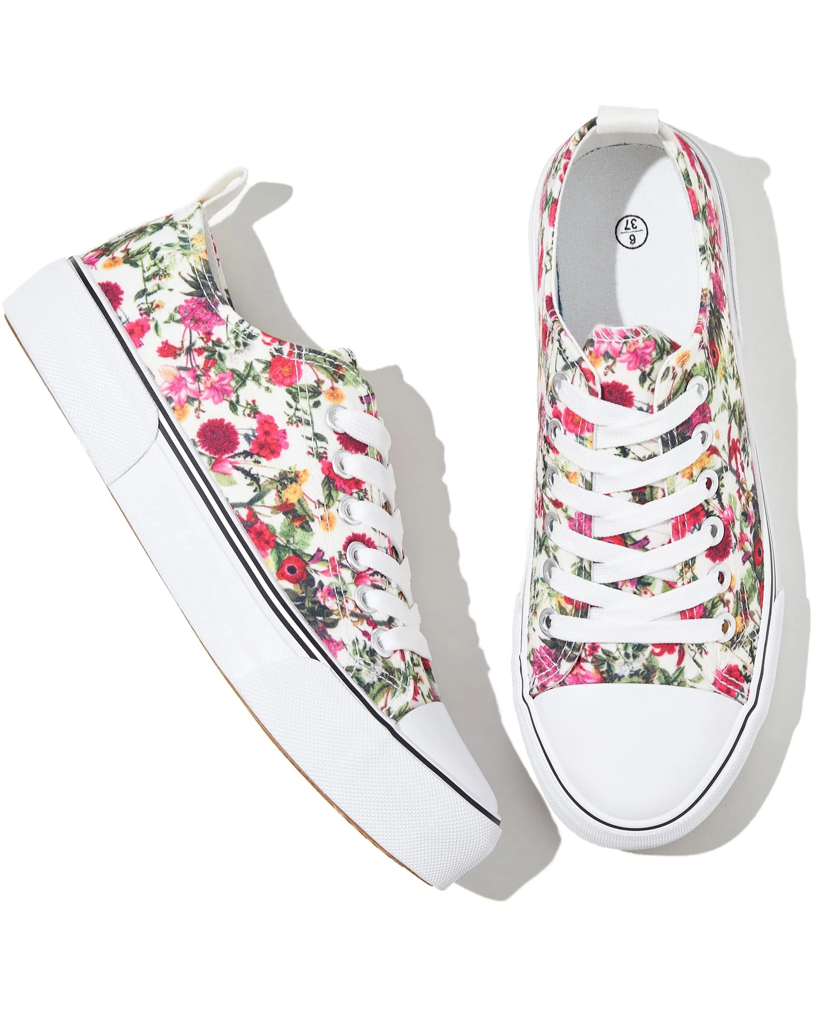 Adokoo Женские кроссовки Canvas низкие белые — 1