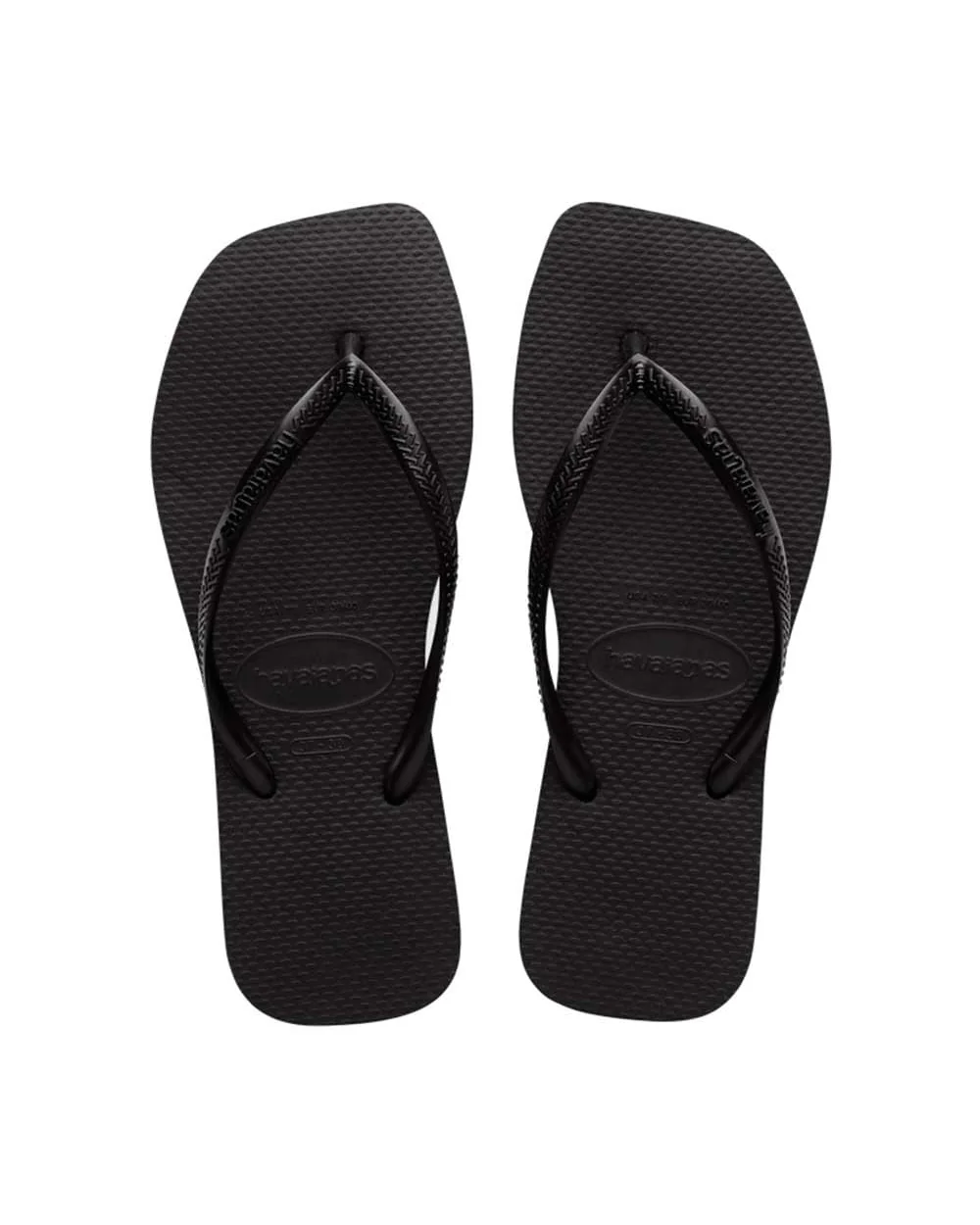 Havaianas Slim Square вьетнамки женские классические — черный