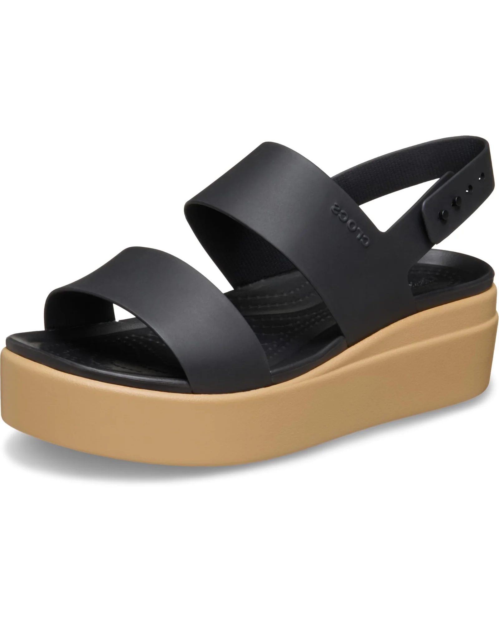 Crocs Brooklyn Low Wedge босоножки — черный