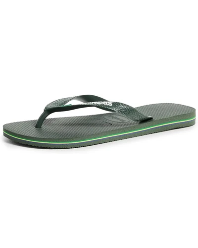 Havaianas сандалии унисекс Brazil Logo оливково-зеленый