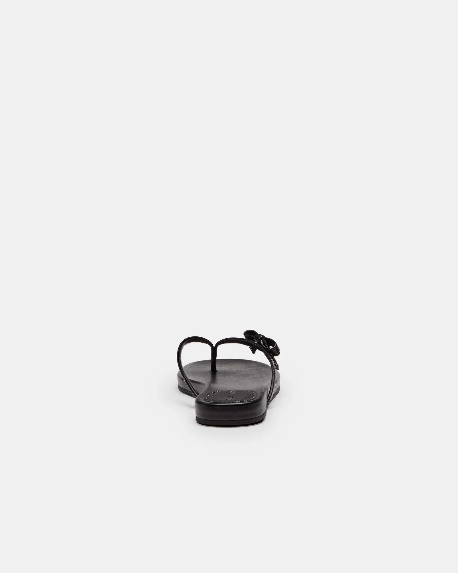 Кожаные шлепанцы Coach с бантом — 12