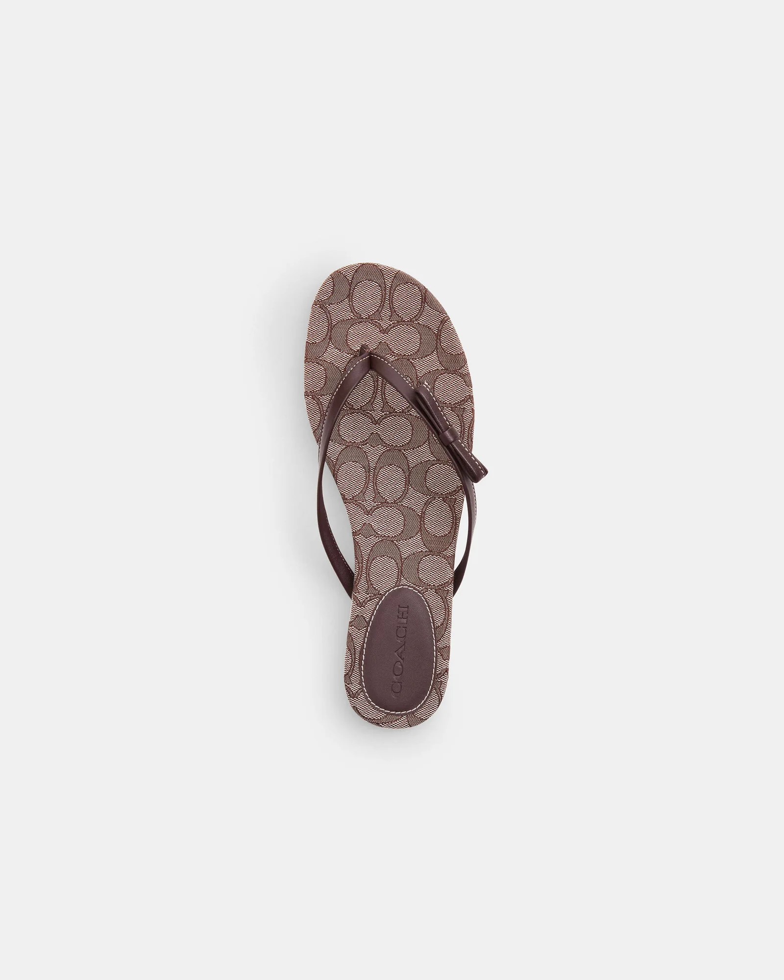 Шлёпанцы Coach с бантом из фирменного жаккарда — 4