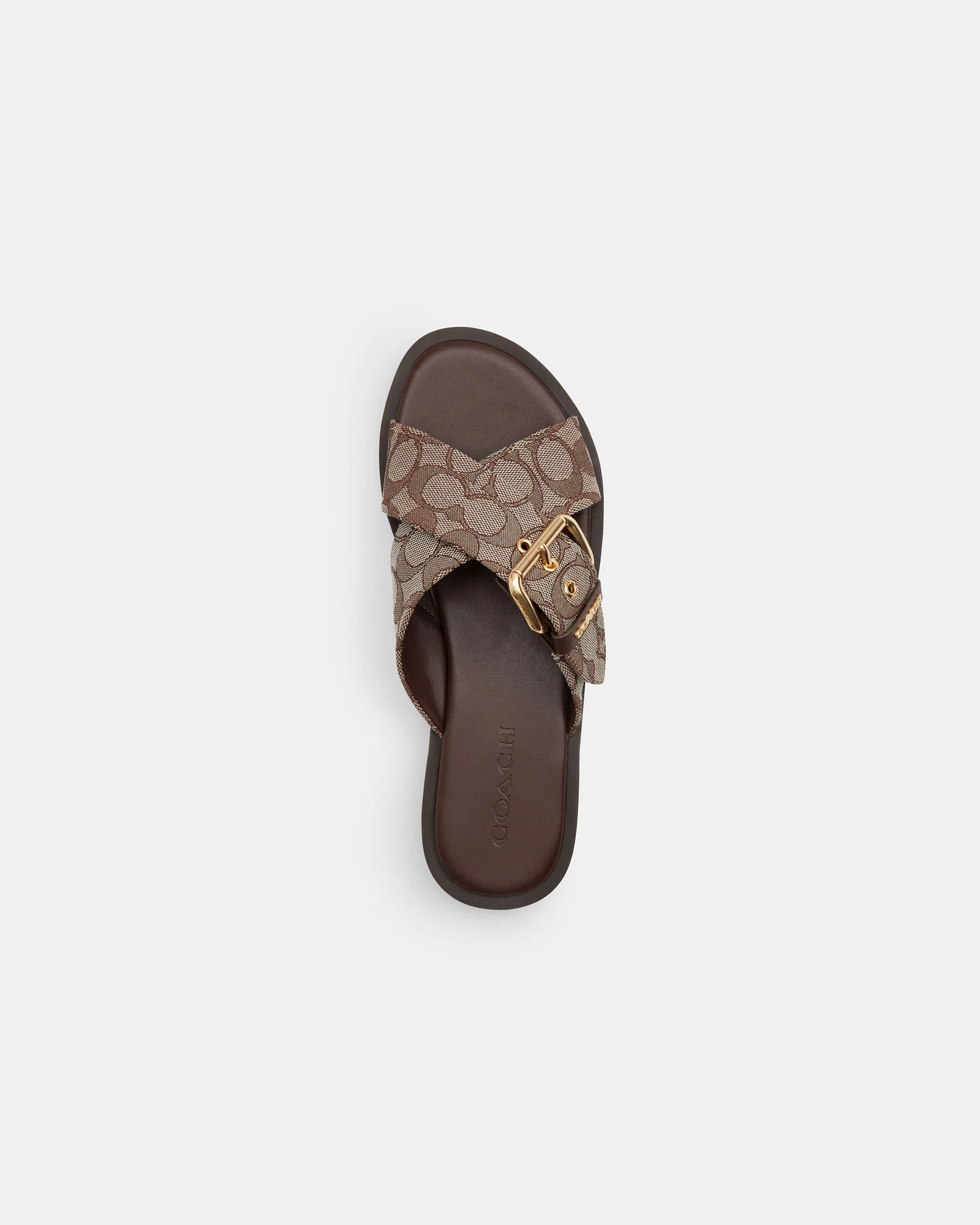 Сандалии Coach с пряжкой из фирменного жаккарда — 4