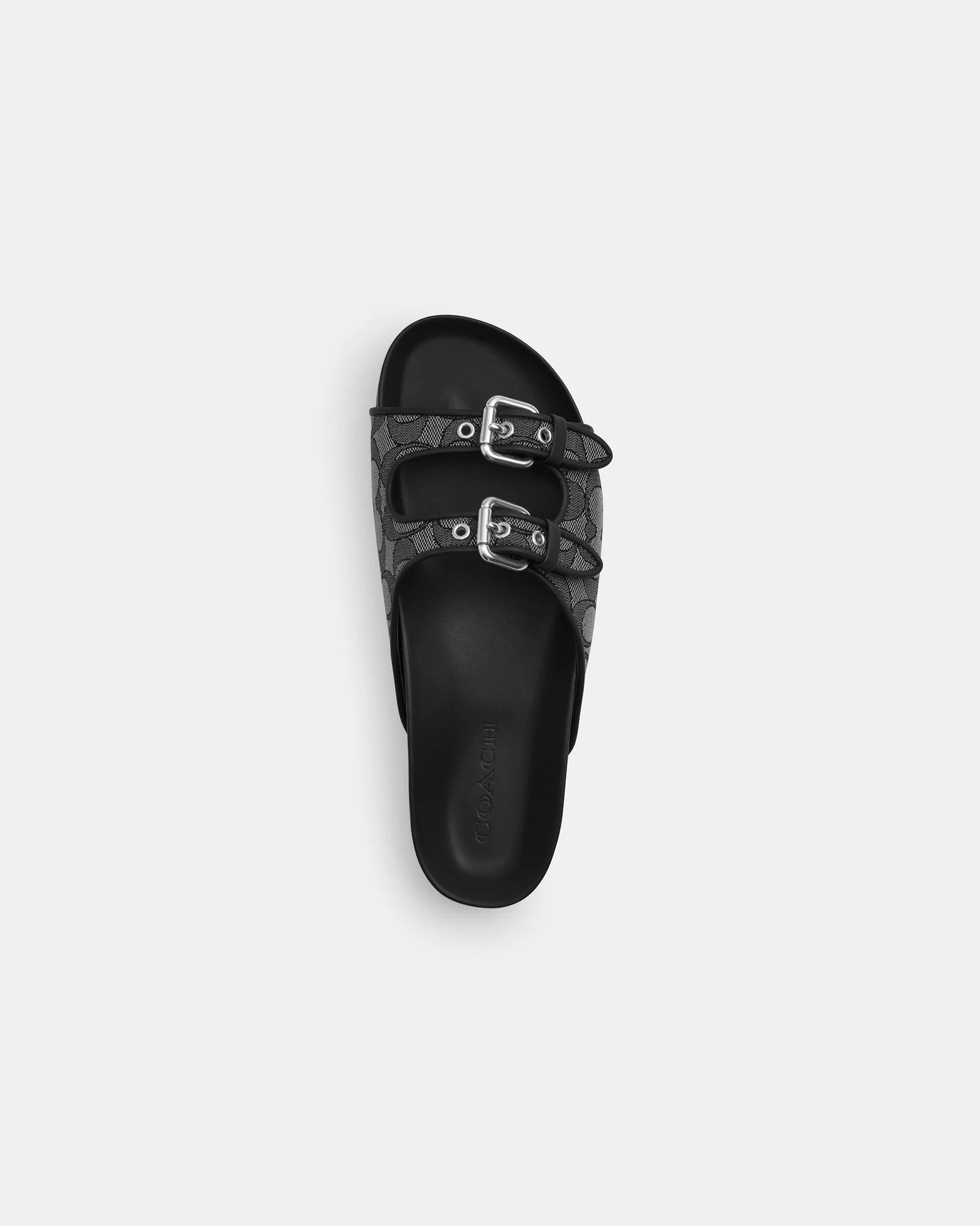 Сандалии Coach на двух ремешках из фирменного жаккарда — 10