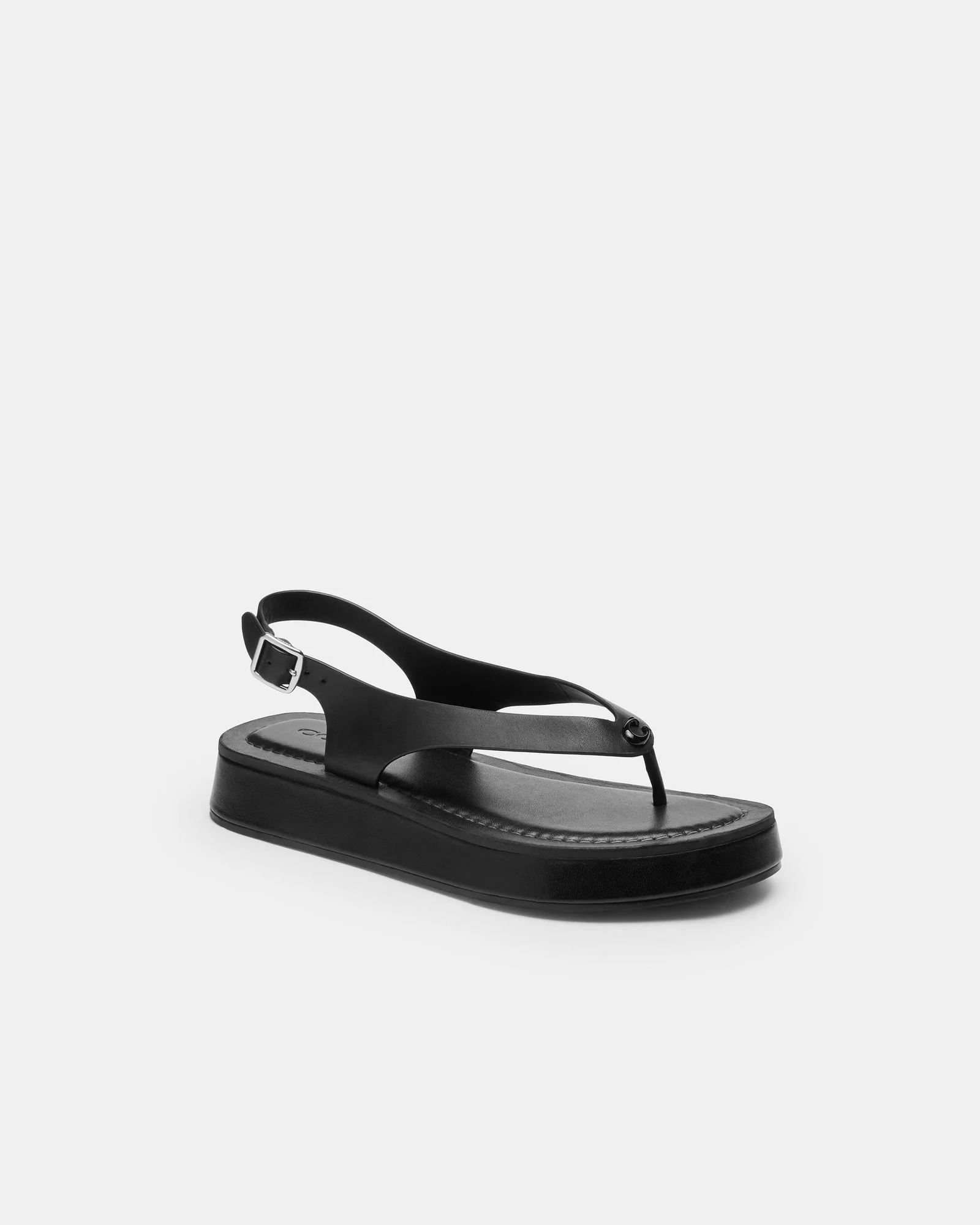 Босоножки Coach Sculpted C на платформе черные — 8