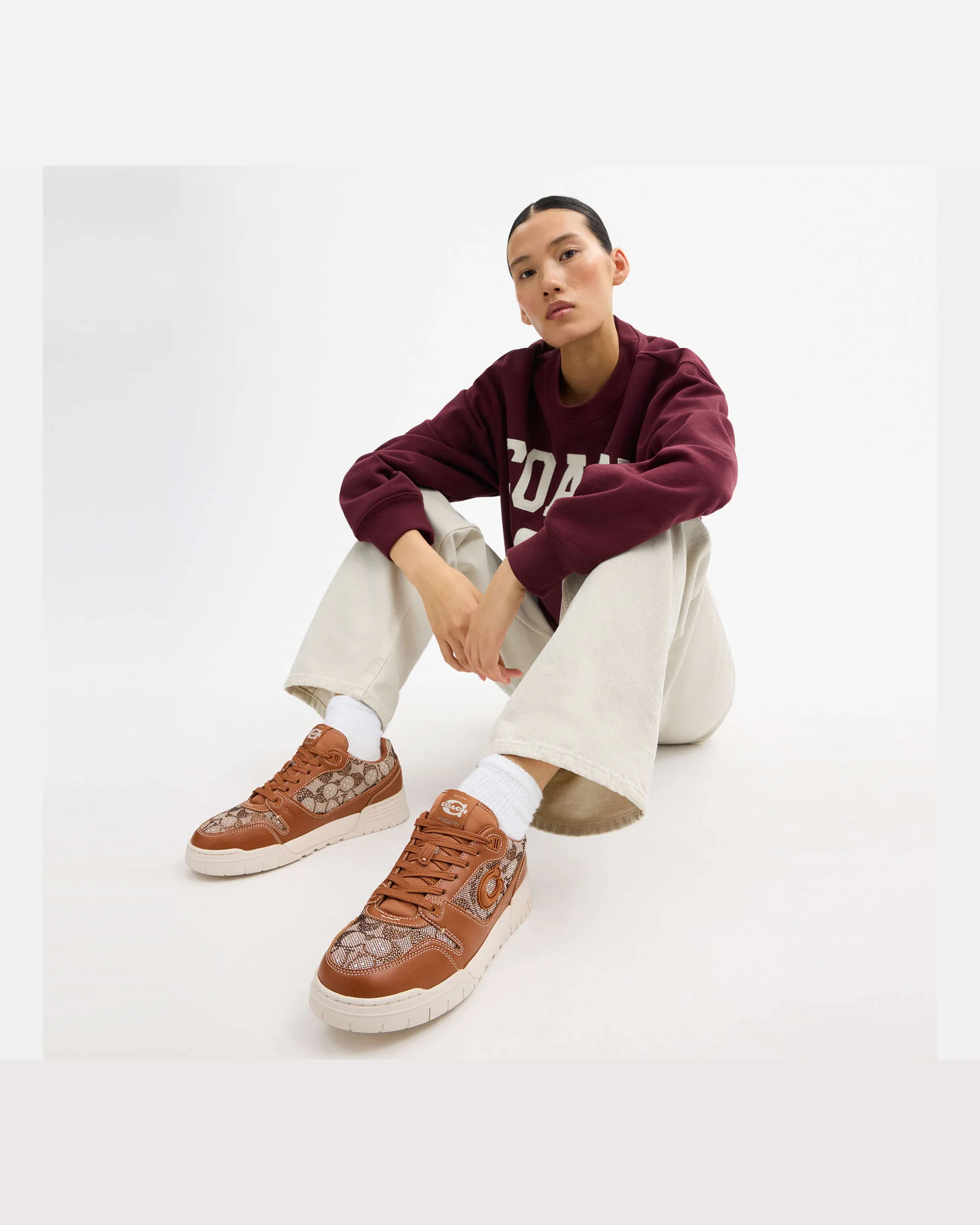 Кроссовки Coach Soho с фирменным жаккардом — 2