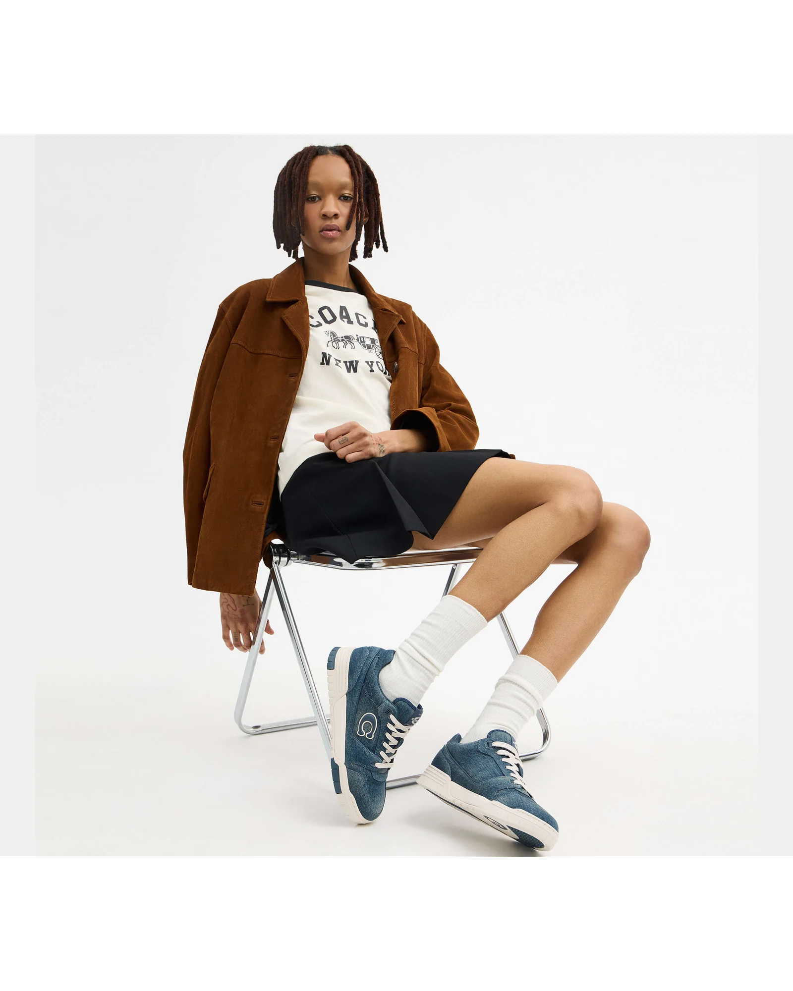 Кроссовки Coach Soho из денима — 7