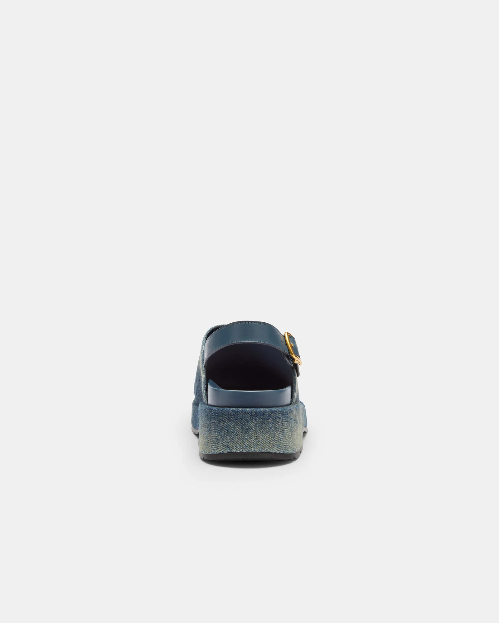 Сабо Coach Sculpted C джинсовые на платформе, синие — 6