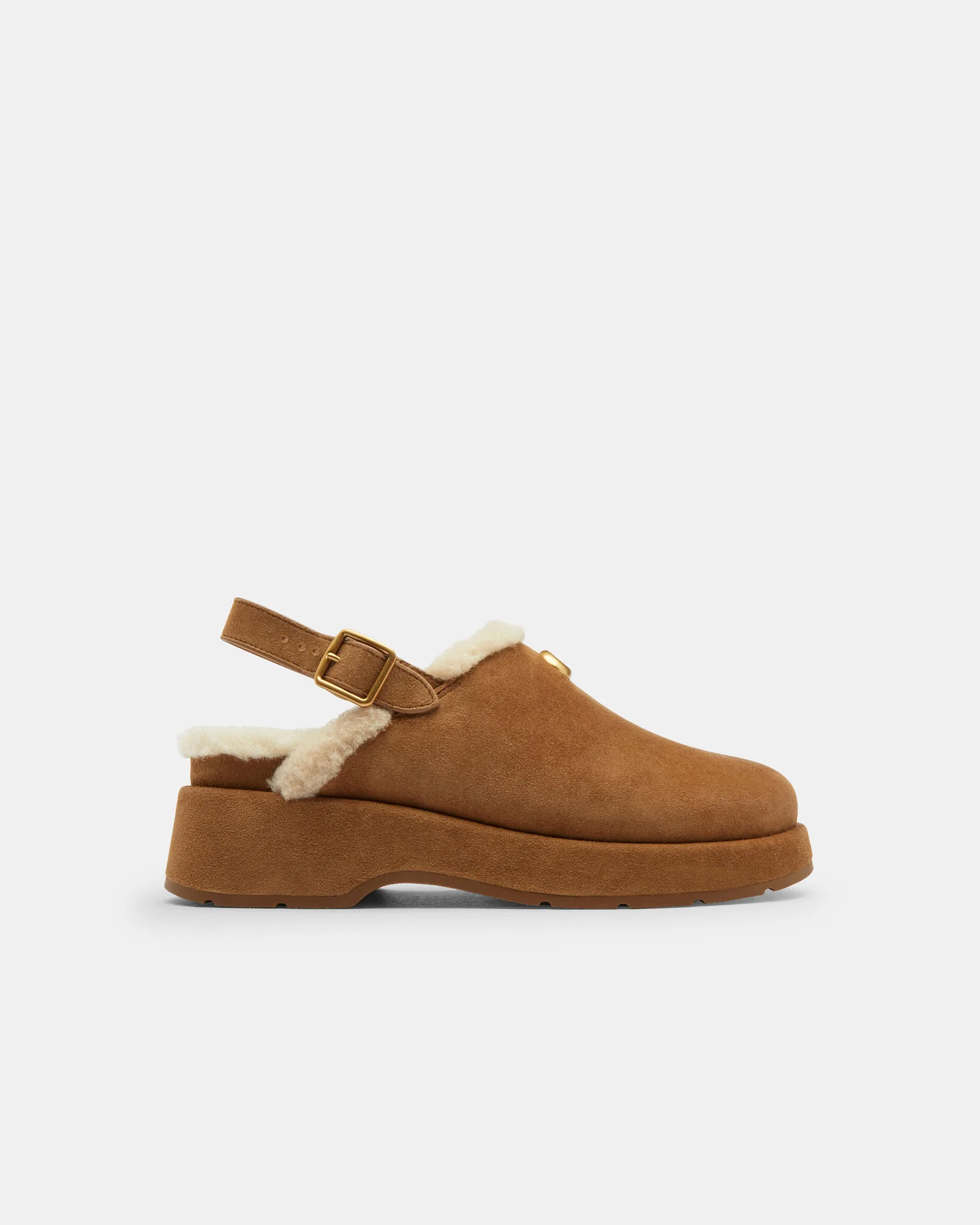 Сабо на платформе Coach Sculpted C из замши — 1