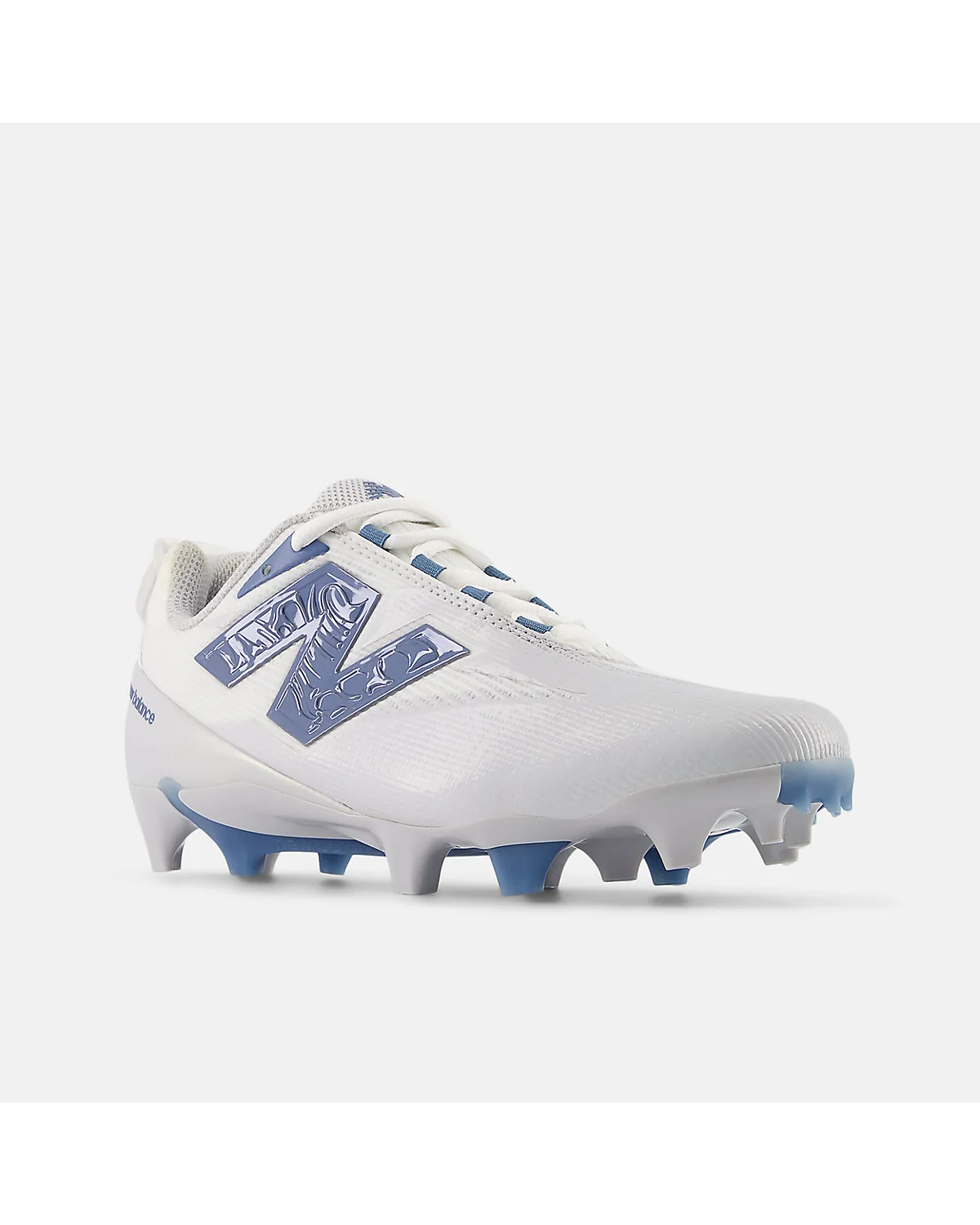 Бутсы New Balance BurnX5 Liquid Silver, вид подошвы с шипами