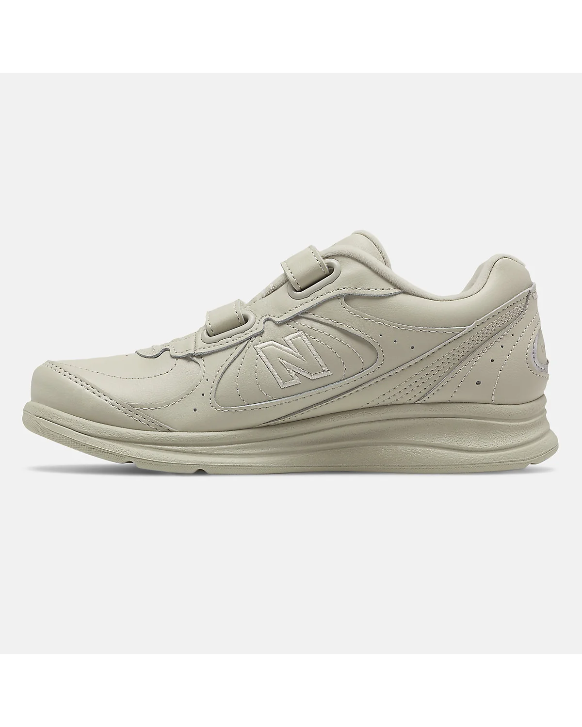 Кроссовки New Balance WW577Hv1 цвета кости из натуральной кожи, другой ракурс.
