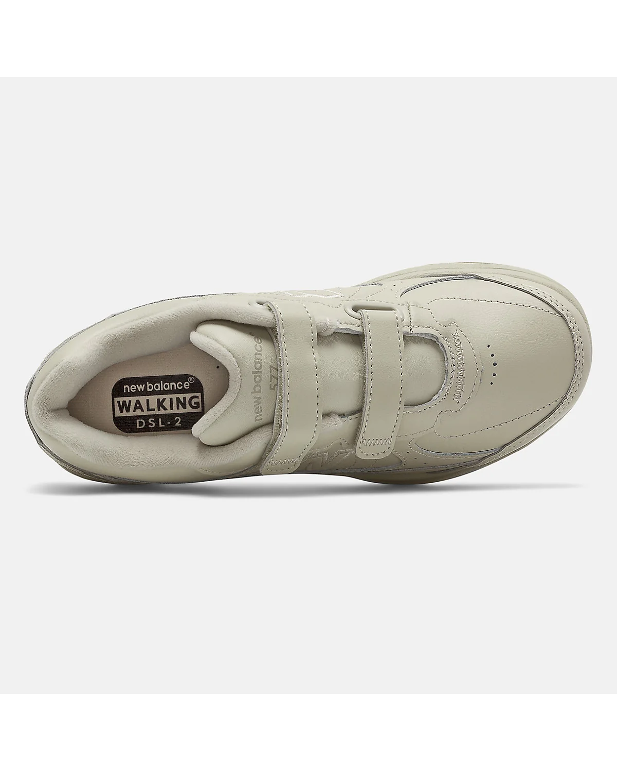 Подошва и вид сверху кроссовки New Balance WW577Hv1 цвета кости.