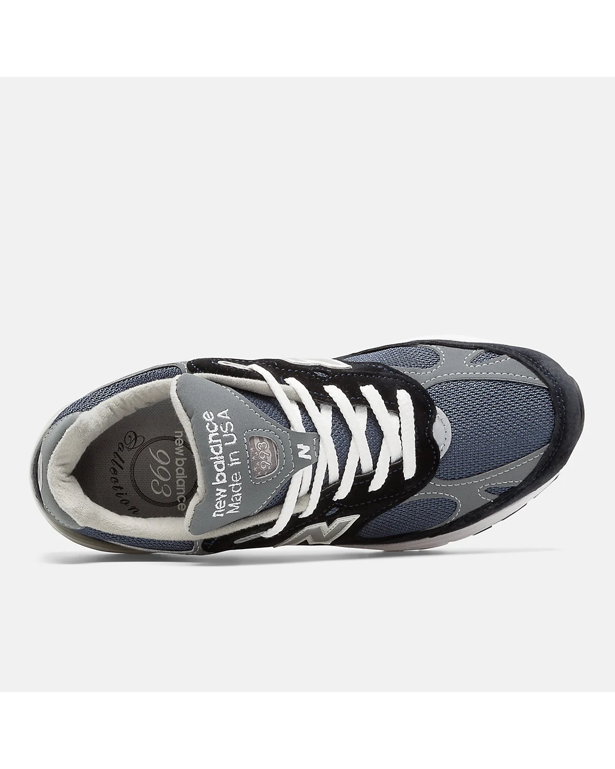 Подошва женских кроссовок New Balance 993 тёмно-синих.