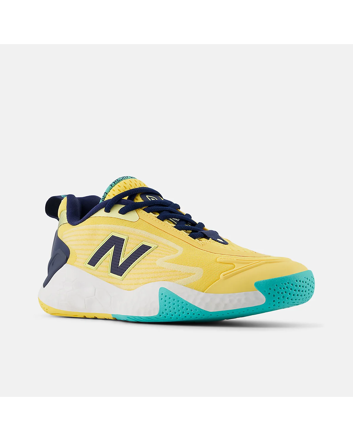 Теннисные кроссовки New Balance CT-Rally цвета клементин с цветной подошвой, вид сзади