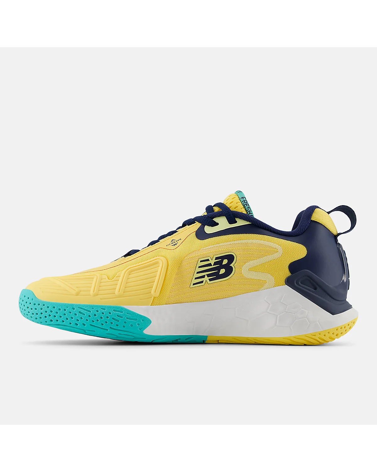 Подошва кроссовок New Balance Fresh Foam X CT-Rally с жёлтым и голубым паттерном