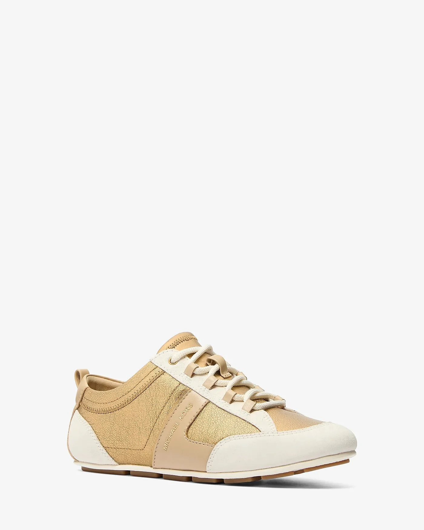 Michael Kors Keely кроссовки золотистые металлизированные — 1