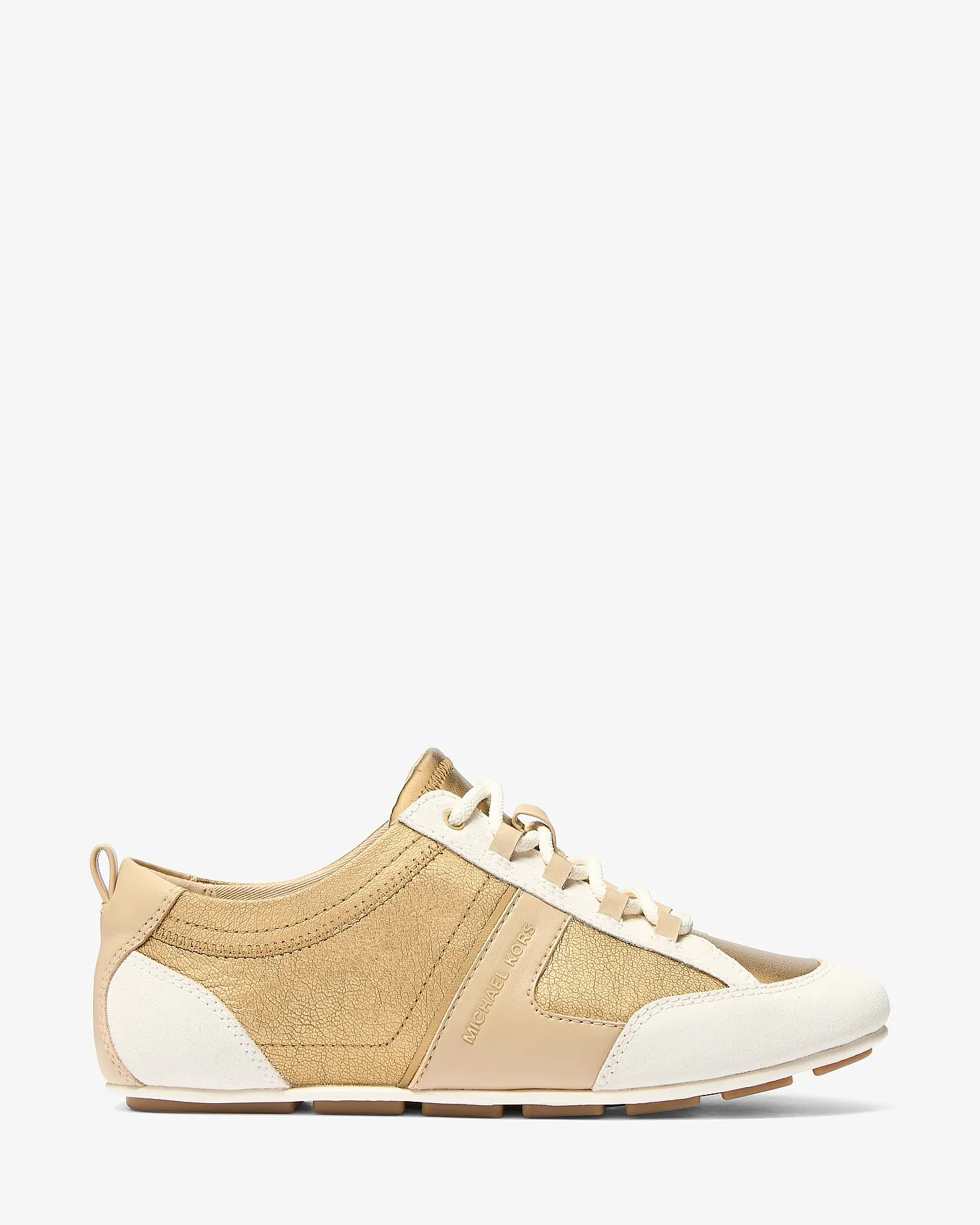 Michael Kors Keely кроссовки золотистые металлизированные — 2