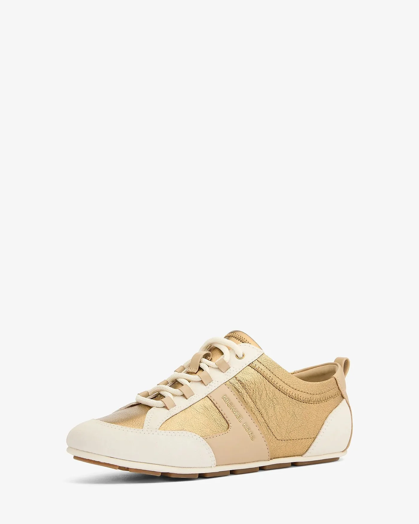 Michael Kors Keely кроссовки золотистые металлизированные — 4