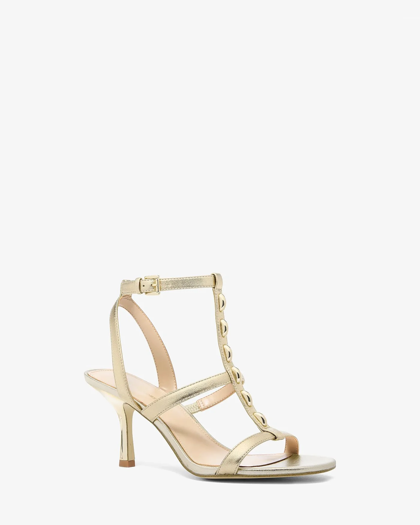 Босоножки Michael Kors Nara металлизированные с клёпками — 1