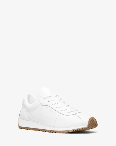 Michael Kors Rhodes — белые кожаные кроссовки в ретро-стиле