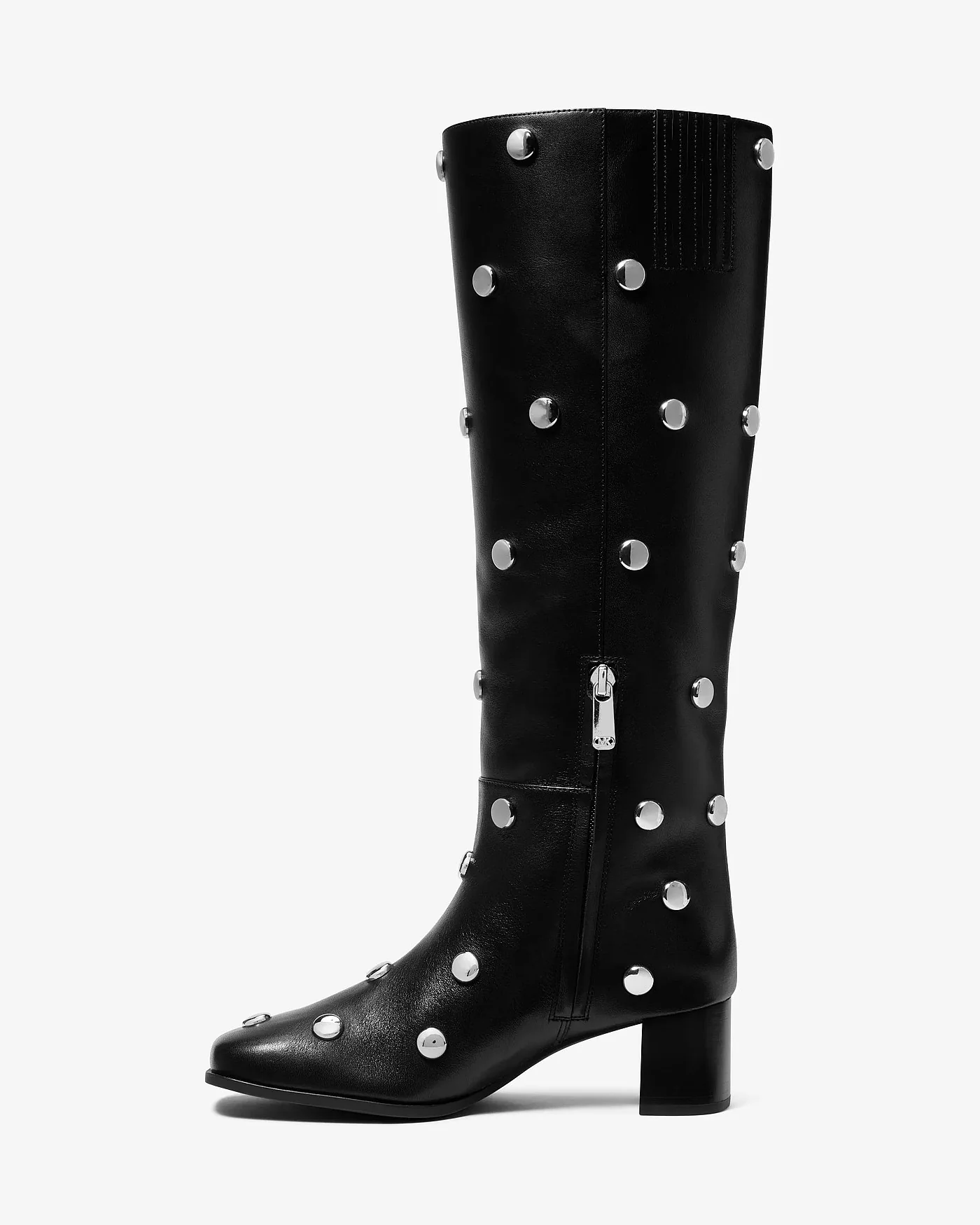 Кожаные сапоги Michael Kors Matilda со стразами-заклёпками — 3
