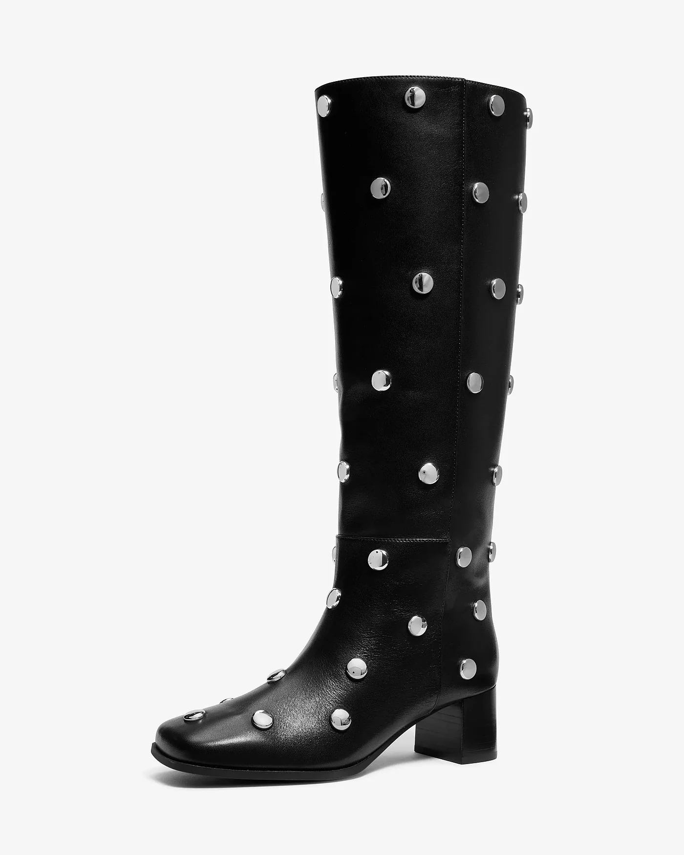 Кожаные сапоги Michael Kors Matilda со стразами-заклёпками — 4