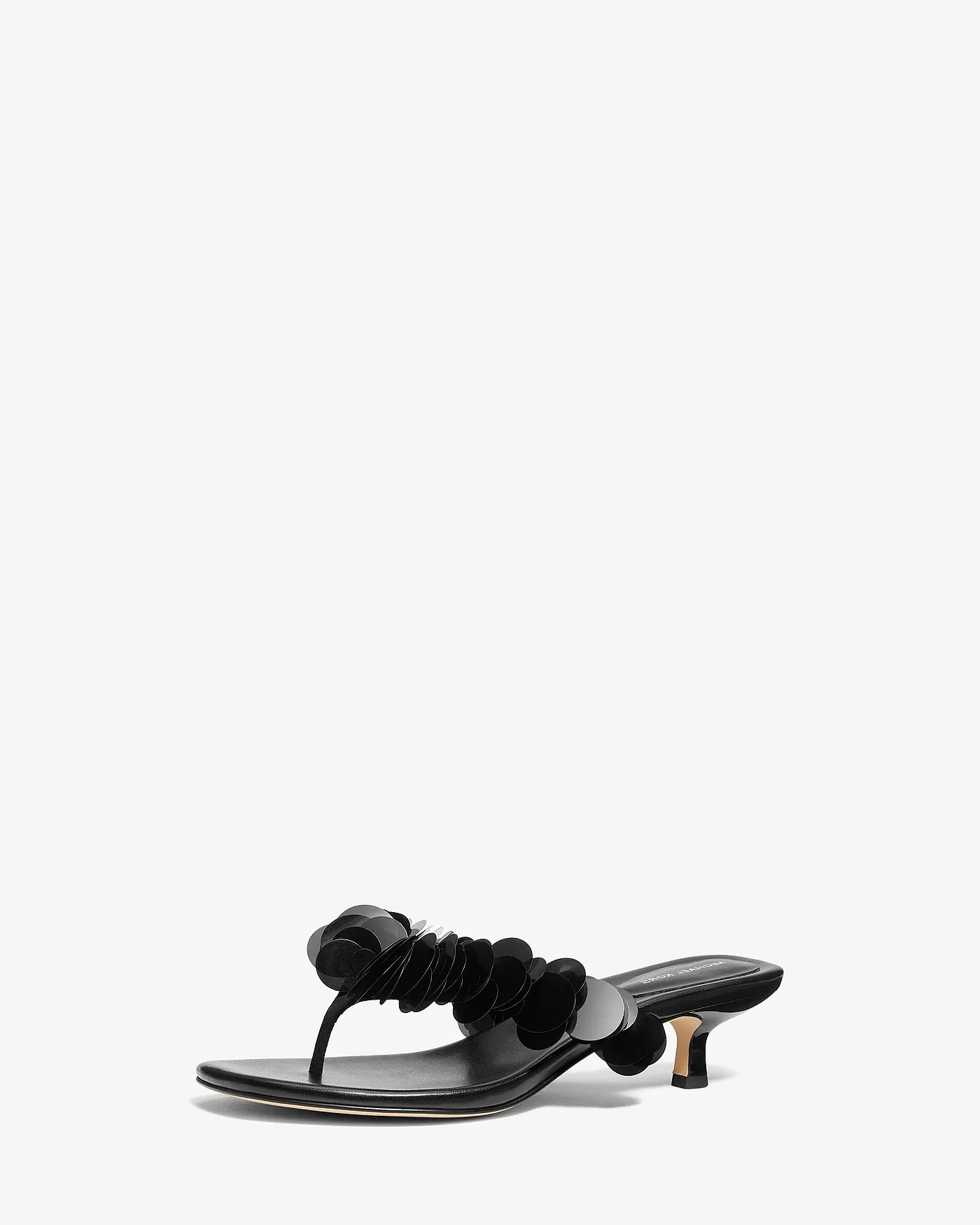 Michael Kors Loretta черные босоножки на низком каблуке — 4