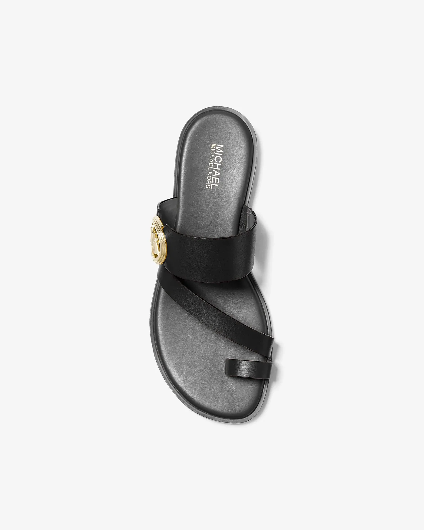Кожаные сандалии Michael Kors Vera с логотипом-подвеской — 3