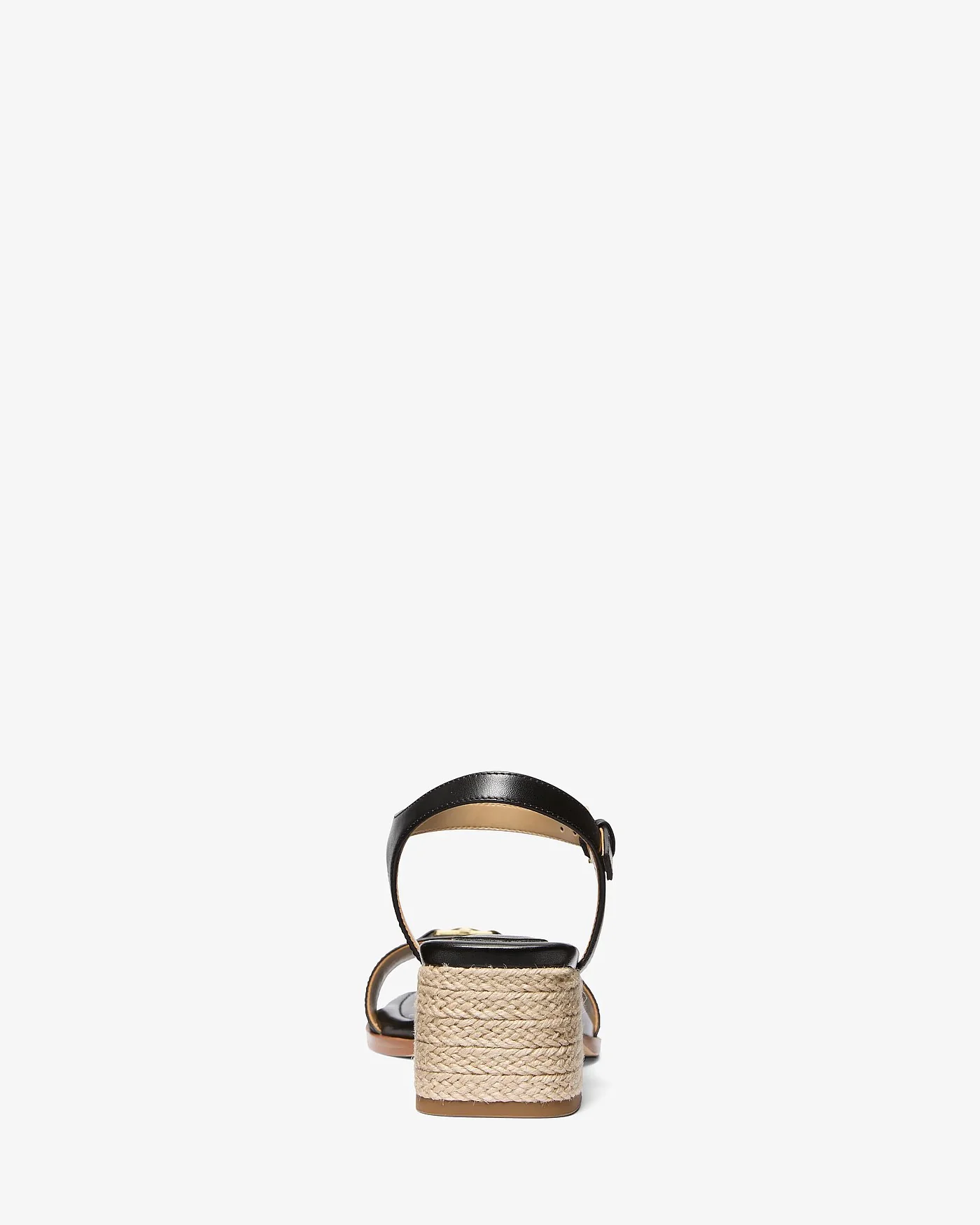 Кожаные босоножки Michael Kors Mandy на джутовом каблуке — 3