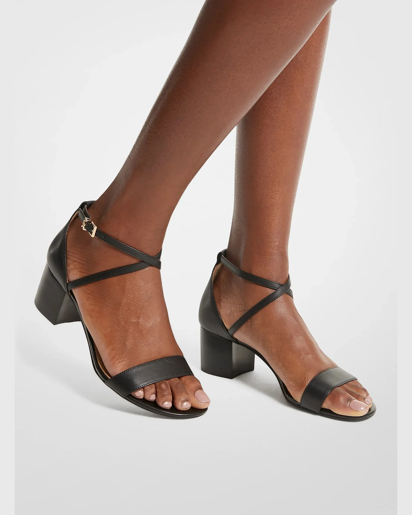 Кожаные босоножки Michael Kors Serena с перекрёстными ремешками — 4