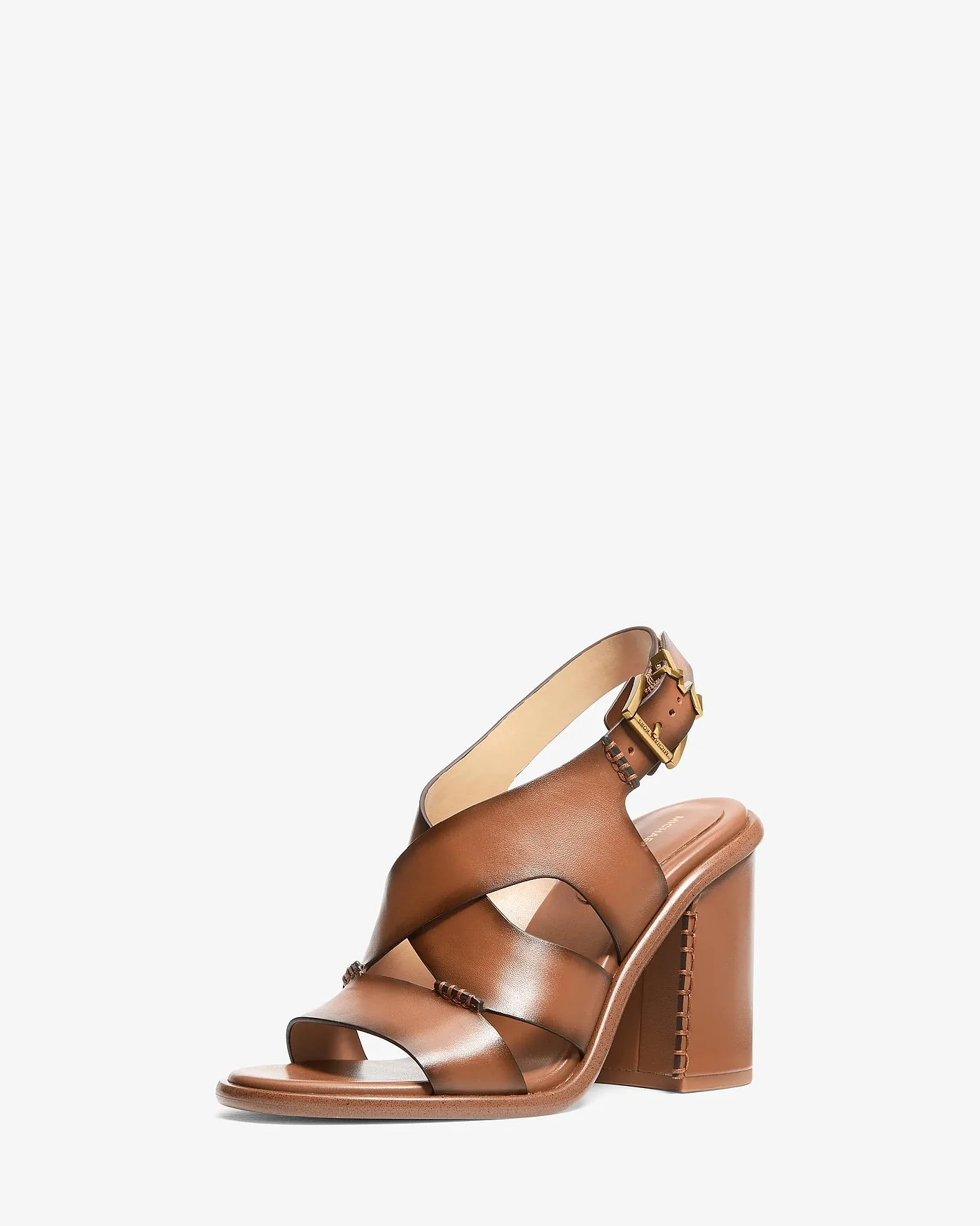 Michael Kors Raven коричневые кожаные босоножки — 5