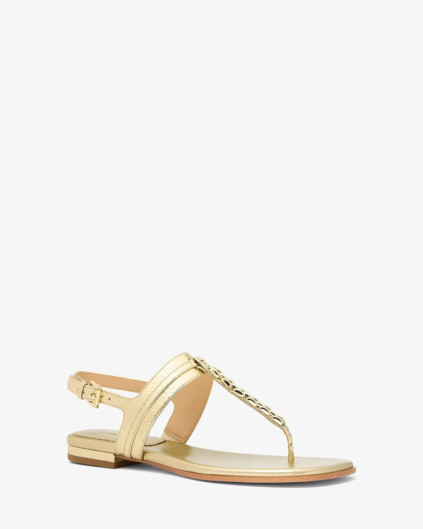Michael Kors Marcia золотистые босоножки с цепочкой — 1