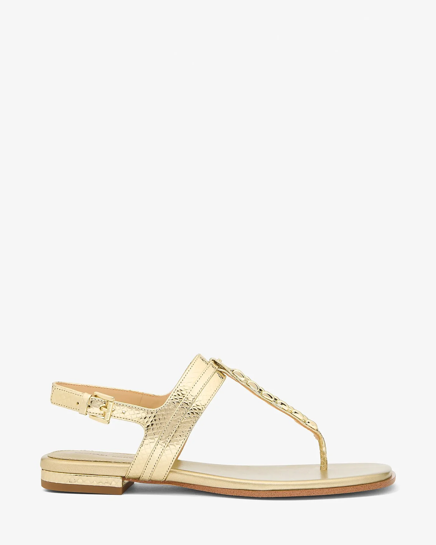 Michael Kors Marcia золотистые босоножки с цепочкой — 2