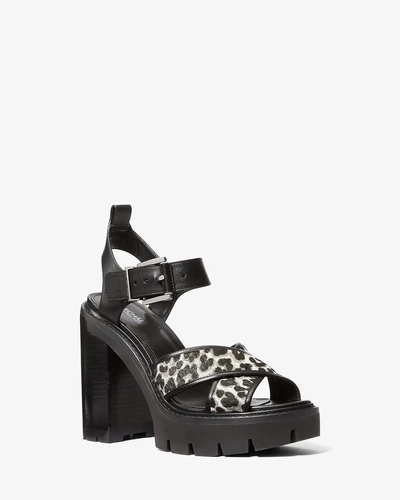 Michael Kors Colby черные босоножки на платформе