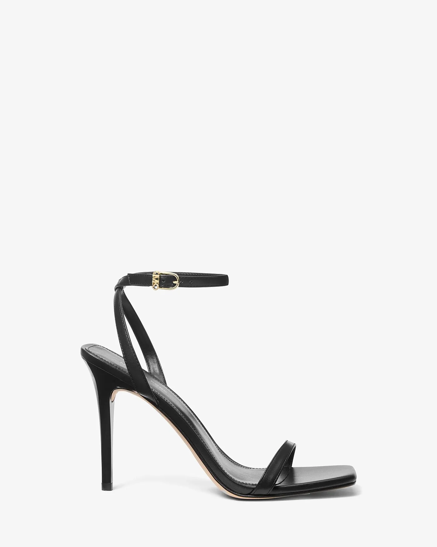 Michael Kors Liana — черные кожаные босоножки на каблуке — 2