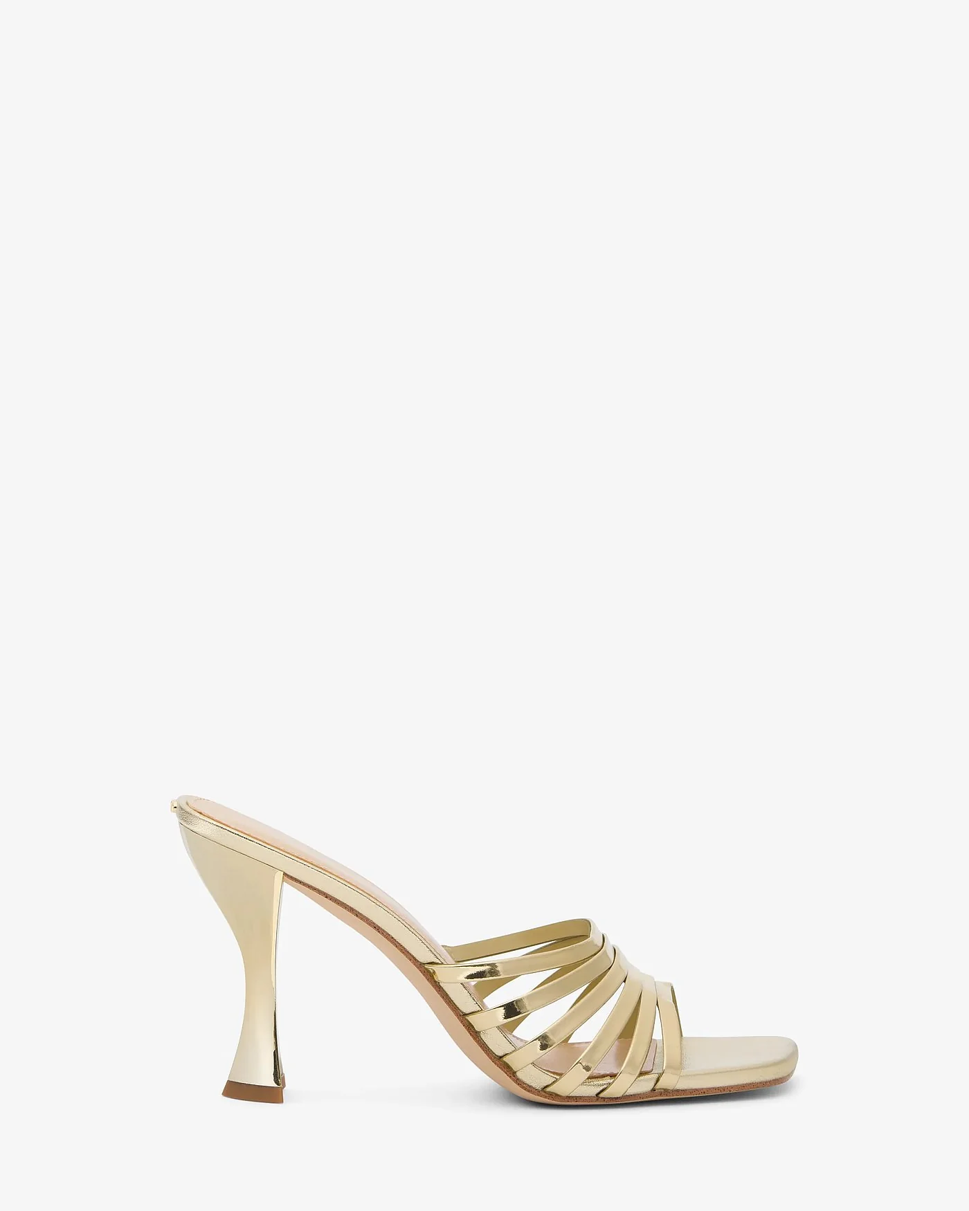 Michael Kors Haisley золотистые кожаные босоножки-мюли — 2