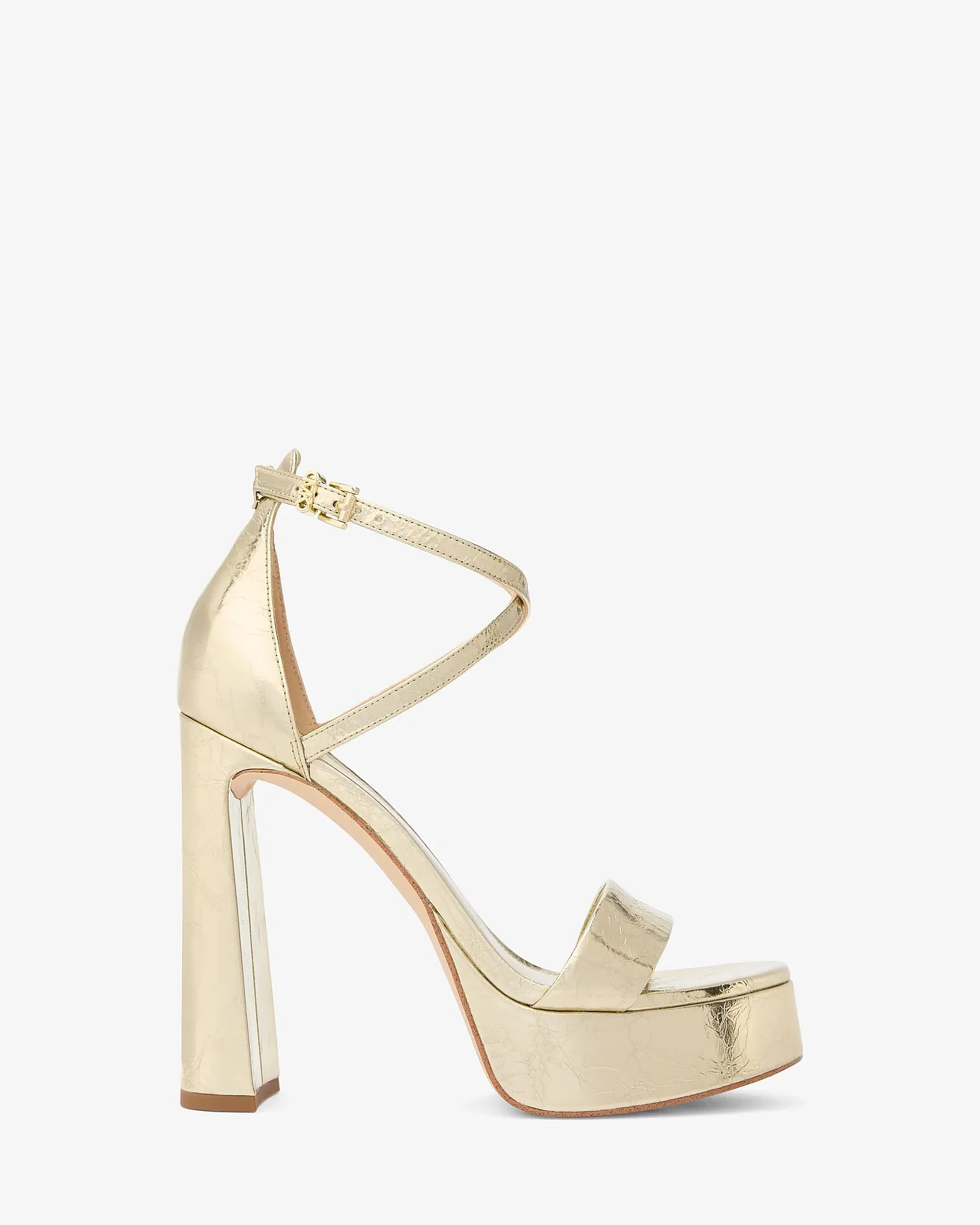Босоножки Michael Kors Cami металлик на платформе — 2