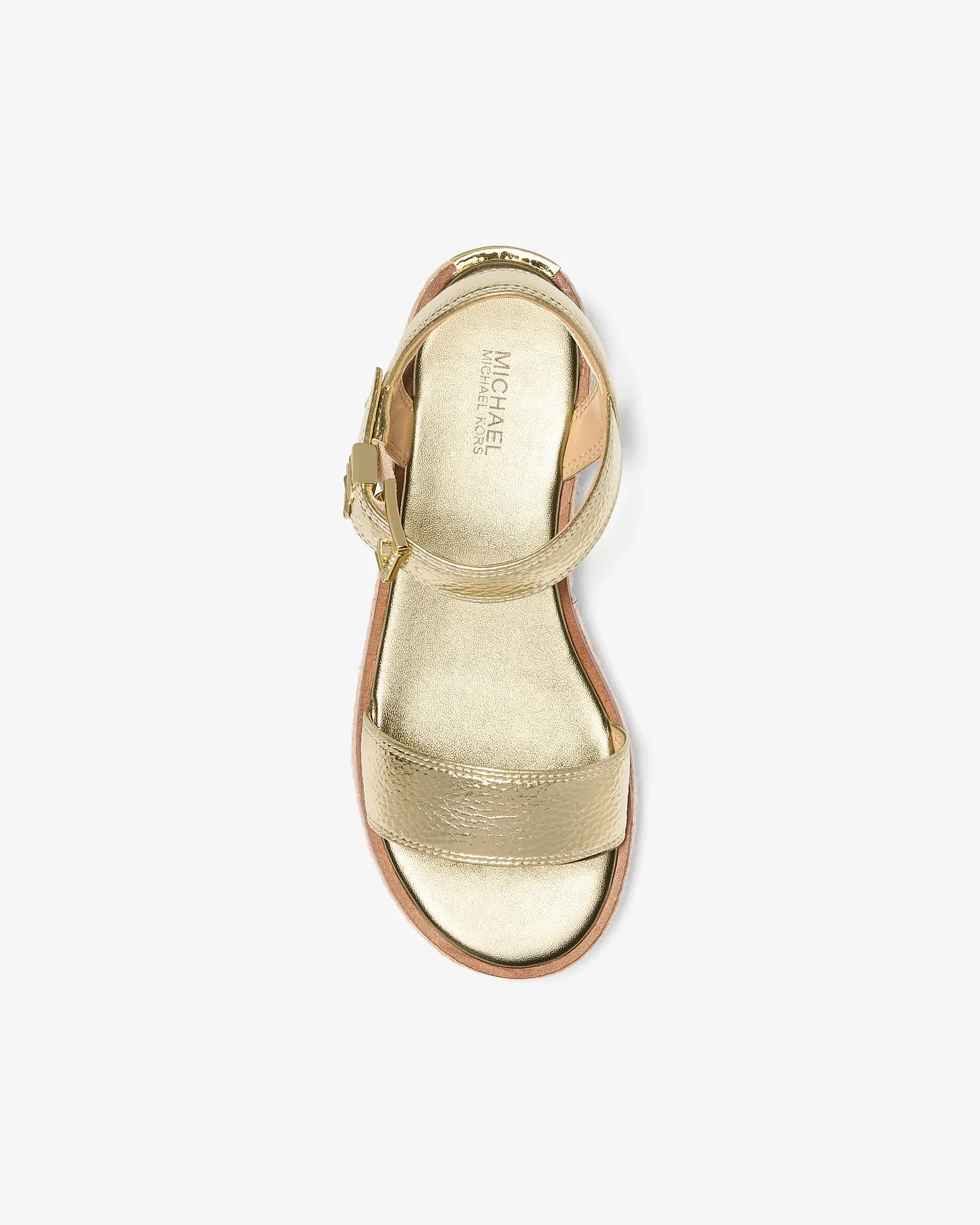 Michael Kors Richie — босоножки на джутовой платформе с металлизированным покрытием — 4