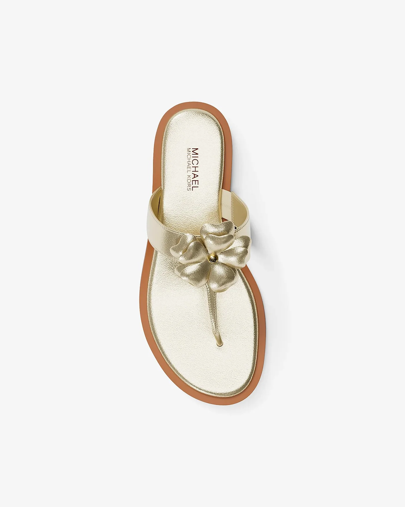 Michael Kors Callie — сандалии из металлизированного полиуретана с декором — 5