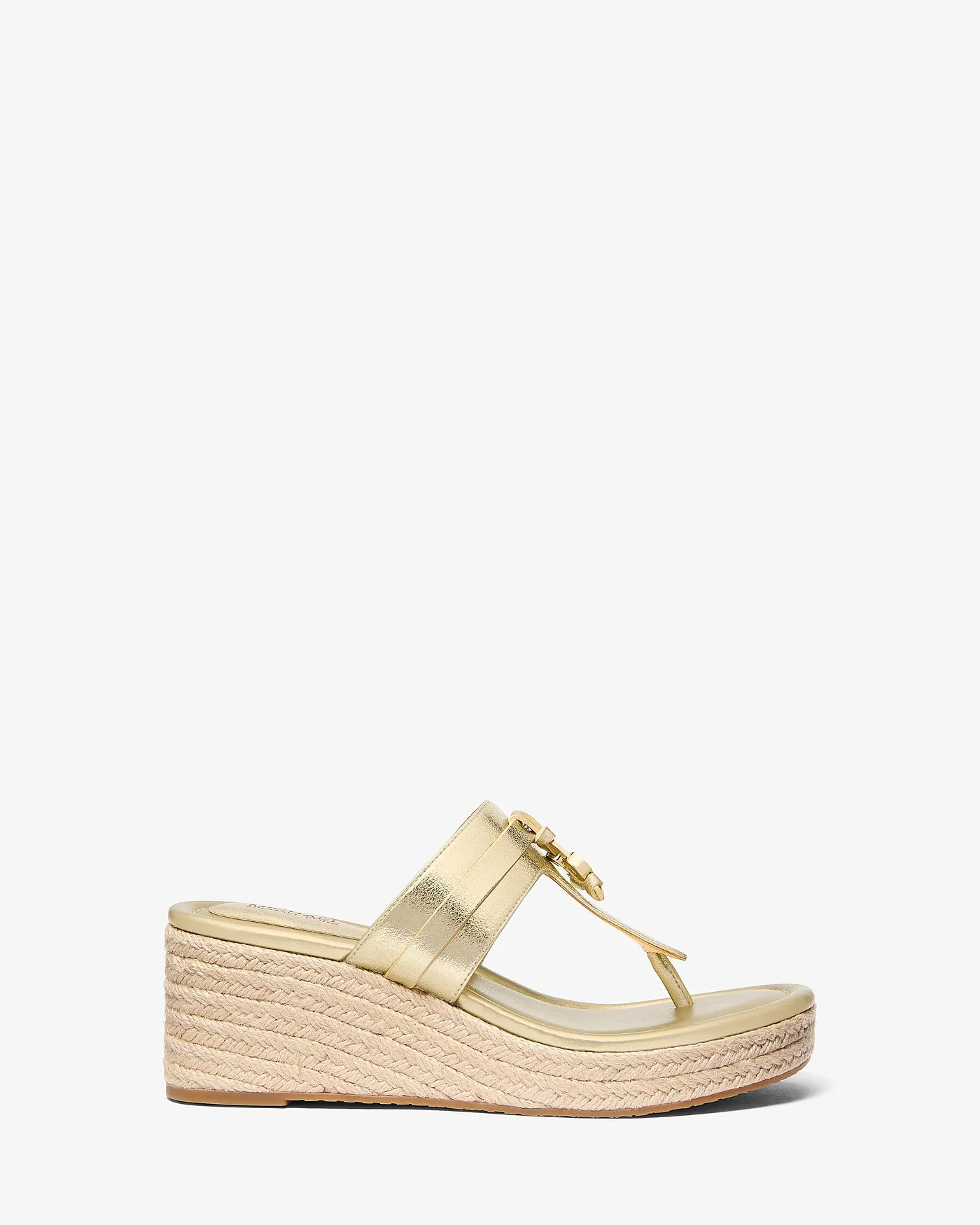 Металлизированные босоножки на танкетке Michael Kors Zoe — 2