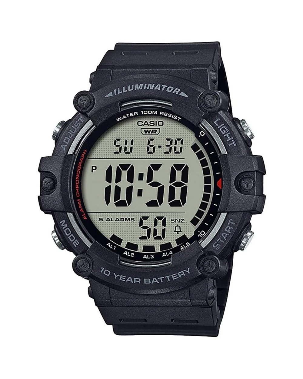 Casio Illuminator AE1500WH Цифровые часы с LED подсветкой — 1