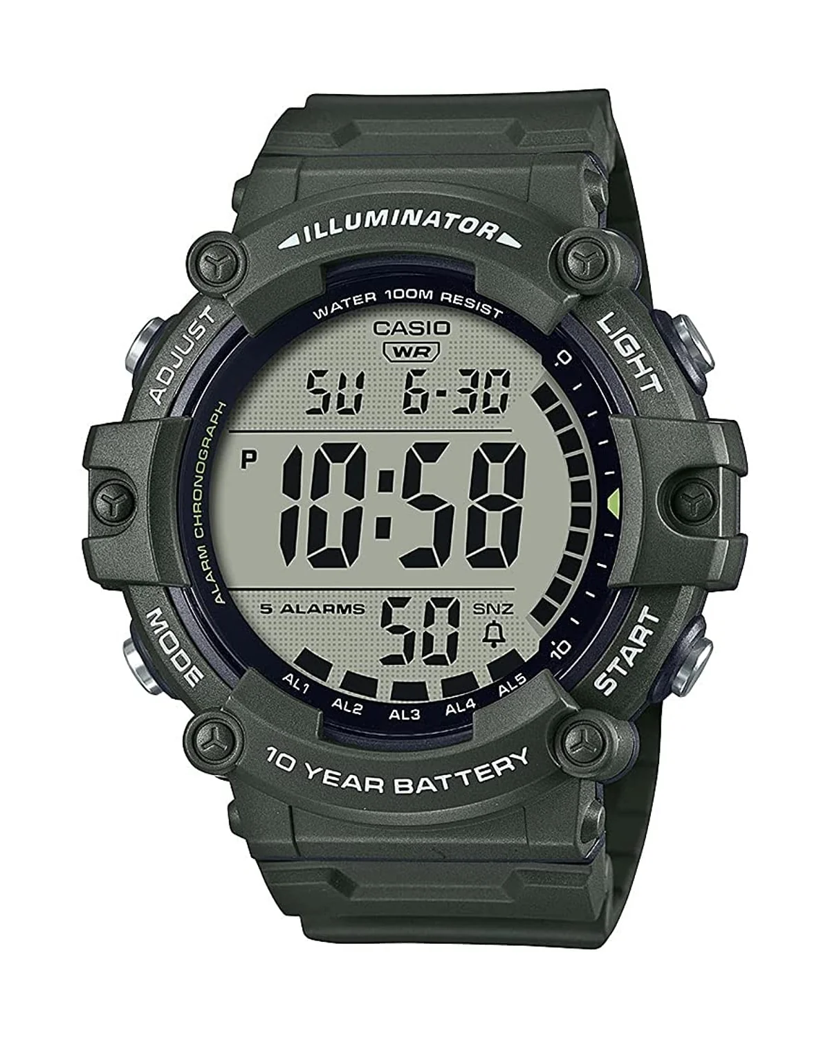 Casio Illuminator AE1500WH мужские цифровые часы — серый