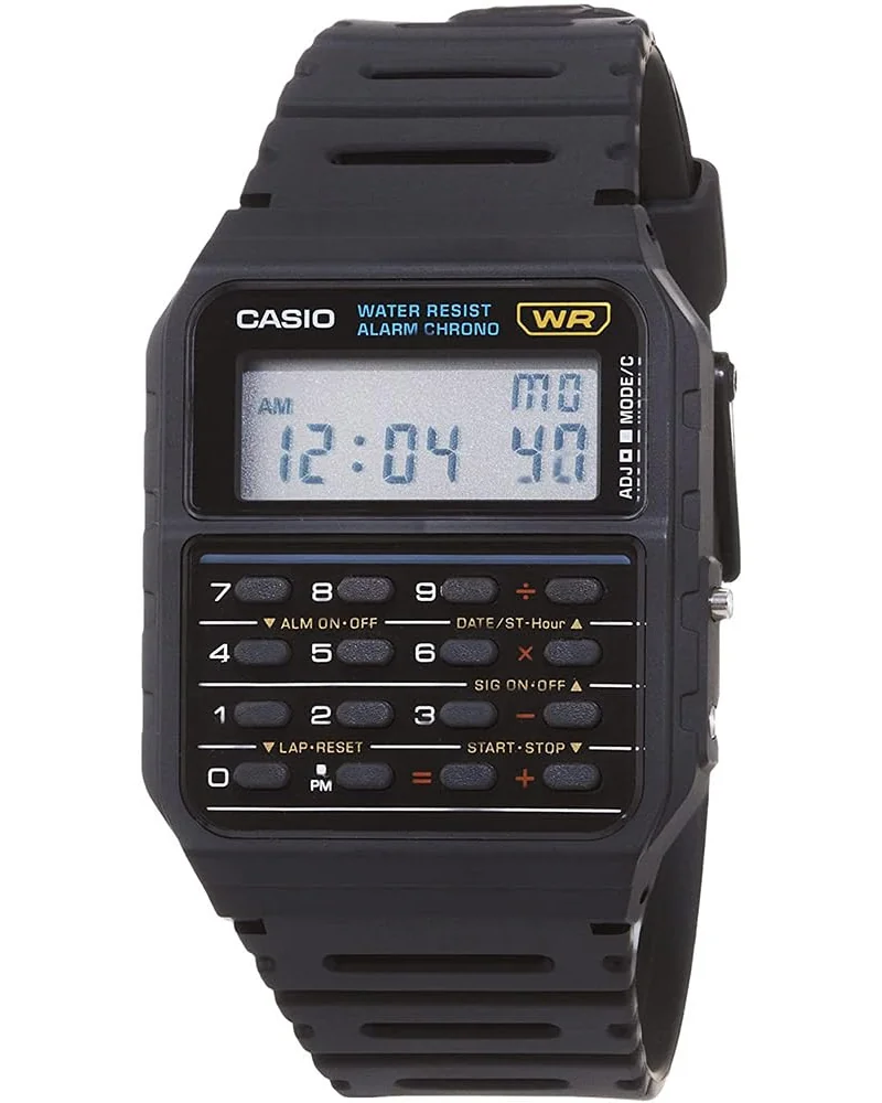 Часы наручные электронные Casio CA-53W Data Bank — черный