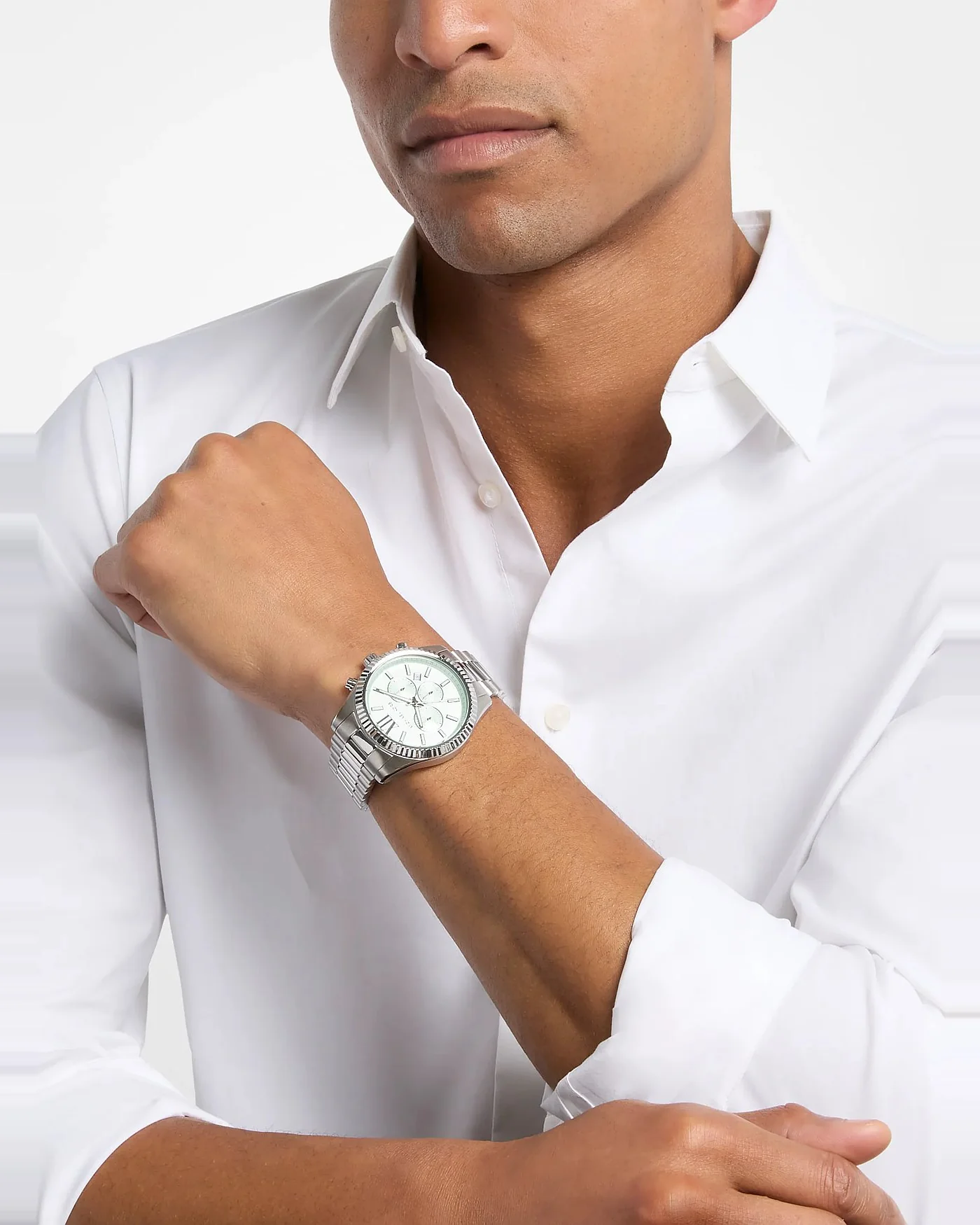 Женские часы Lexington oversized серебристого тона — 4